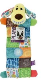 Multipet Smiling Loofa Mat Plush Dog Toy, 12 inches Long, 13 Squeakers